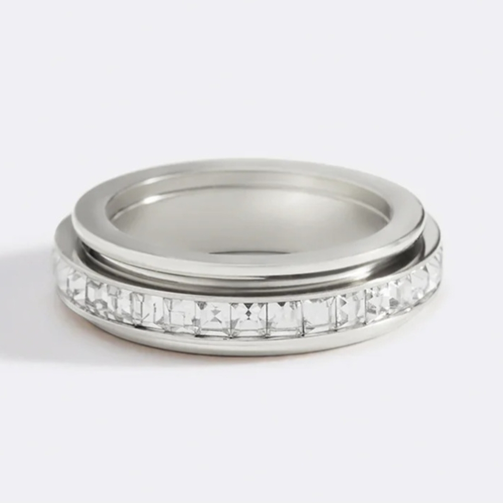 Silver Spinning Fidget Ring